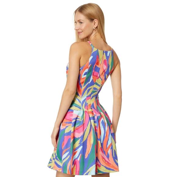 Vince Camuto Sleeveless Fit And Flare Dress Colorful Size 10 - Picture 3 of 8